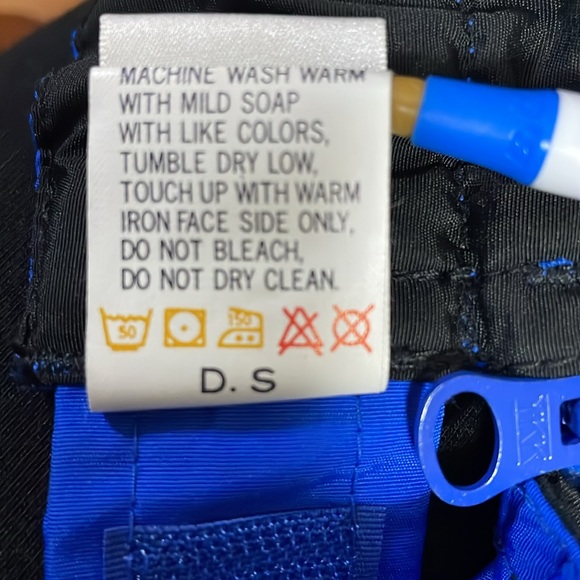 Columbia Sportswear Size Large Men’s Training Pant Full Leg Zip Blue Black Nylon - Picture 15 of 15